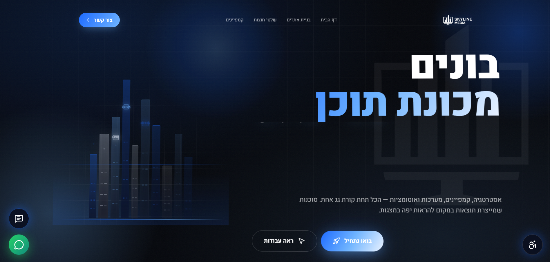 סקייליין מדיה · אתר תדמית לסקייליין מדיה